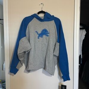 Women’s DKNY Detroit Lions Cropped Pullover Hoodie - size XL